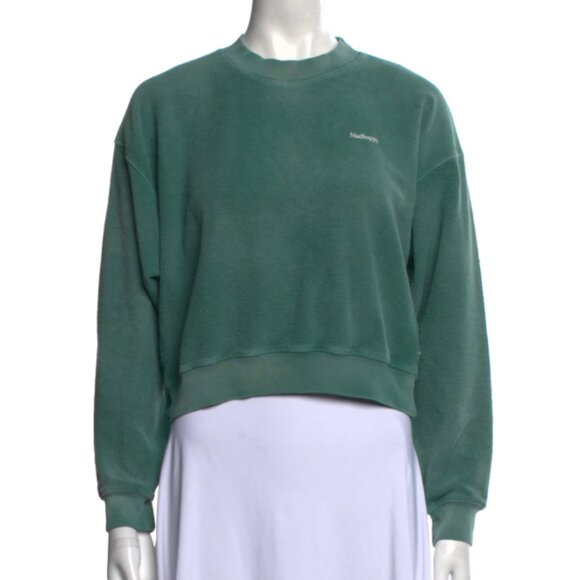 Madhappy Crew Neck Cropped Long Sleeve Sweatshirt - Picture 1 of 3